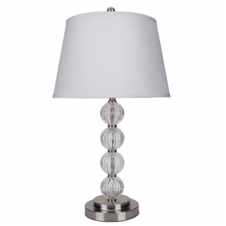CLING Glass Table Lamp - Satin Nickel - 28.5in. CL106131
